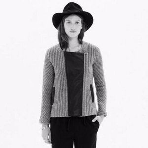Madewell Ribbed Leather Moto Motorcycle Moto Jacke